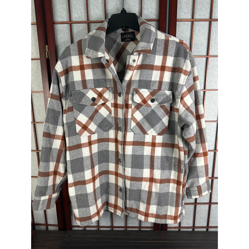 HFX Women's Heavy Flannel Plaid Shirt Jacket small